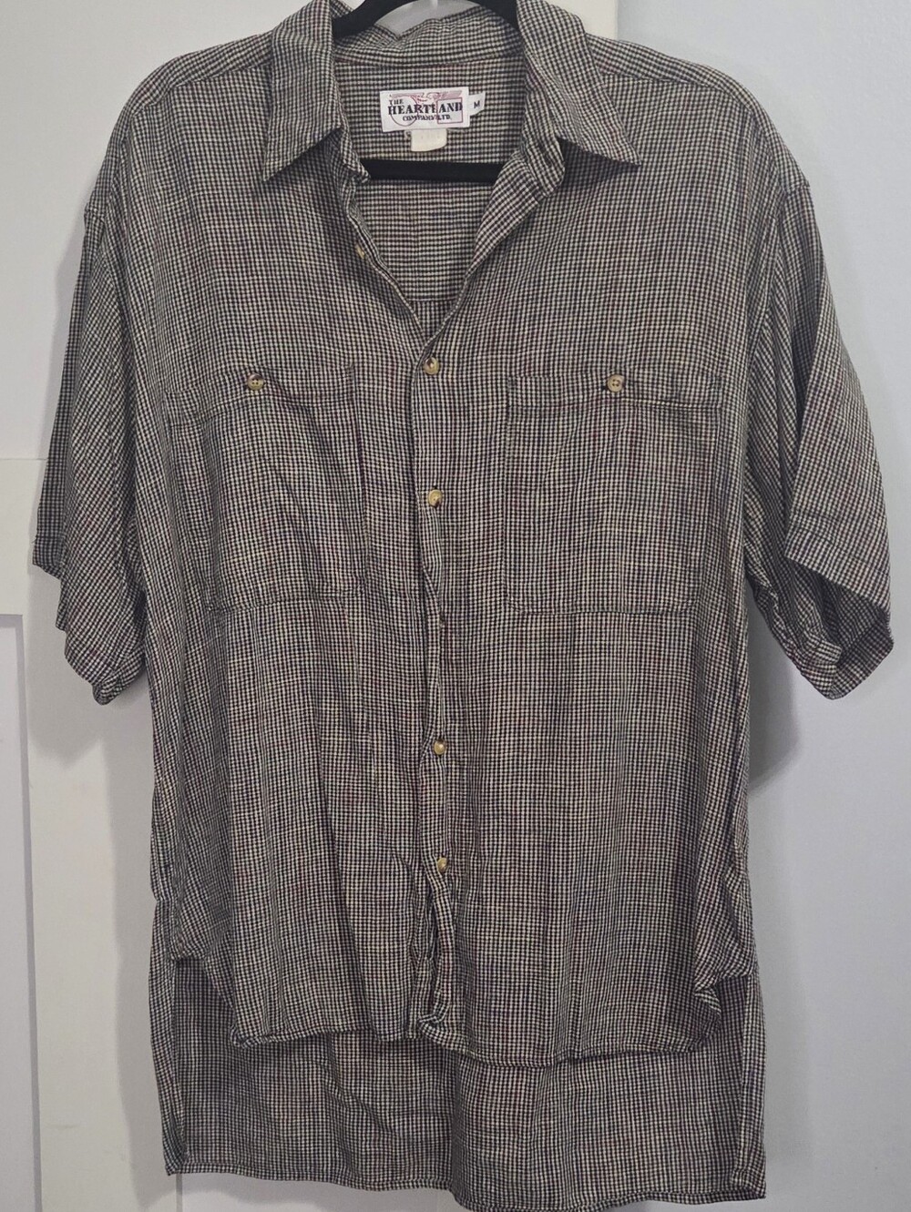 Heartland - Casual Women's Short Sleeve Plaid Shirt